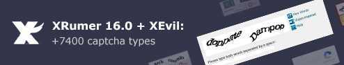 XRumer 16 + XEvil стал распознавать более 7400 типов капч